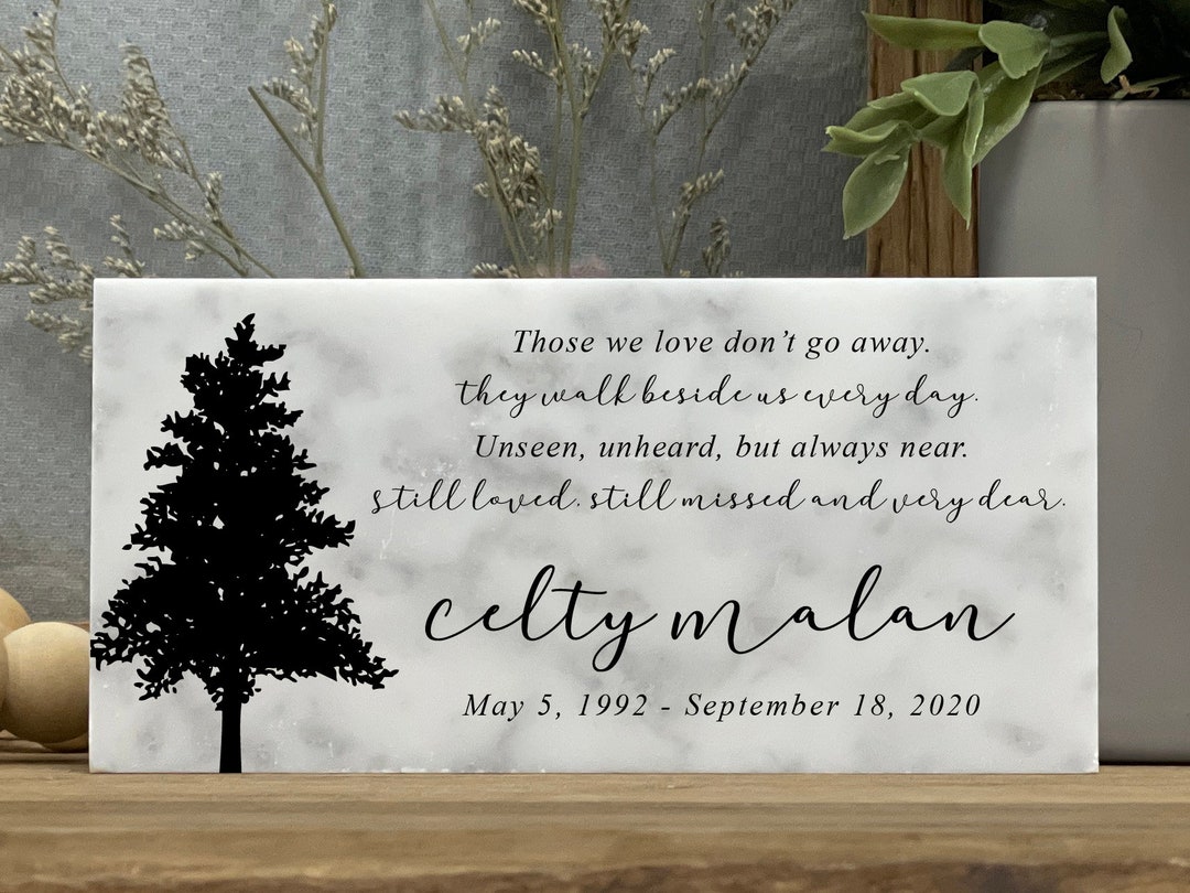 Custom Memorial Stone - Marble 3 X 6 and 4 X 8 - Family Memorial - Tree ...