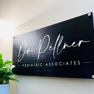 Custom Business Sign | Wood Business Sign | Home Decor | Office Sign | Wall Sign | Natural Wood Sign | Personalized Sign | White | Black