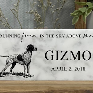 Custom Dog Memorial, Dog , Dog  Marker, Pet Memorial Gift, Personalized Gift, Puppy Memorial Gift, Marble Stone 3x6 and 4x8