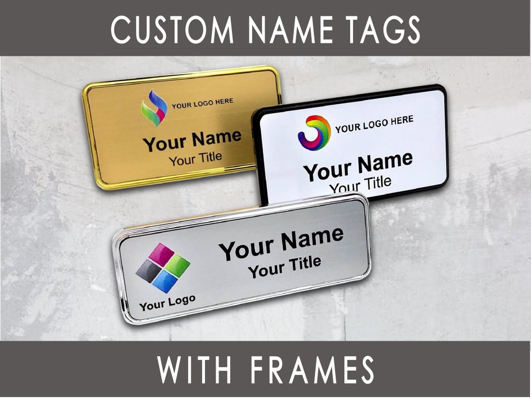 Personalized LOGO TITLE & Design Your Own Magnetic Company Employee ...