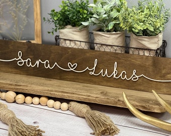 CUSTOMIZABLE SIGN, LAST Name Sign, Natural Wood Laser Cute Stylish Wall Decoration Sign New Home Gift, Large Wood Personalized Sign Decor