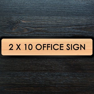 Custom Business Sign – Wood Office Sign – 2 X 10 Inches Personalized Company Print Door Sign – Wood Sign for Business – Company Logo Sign