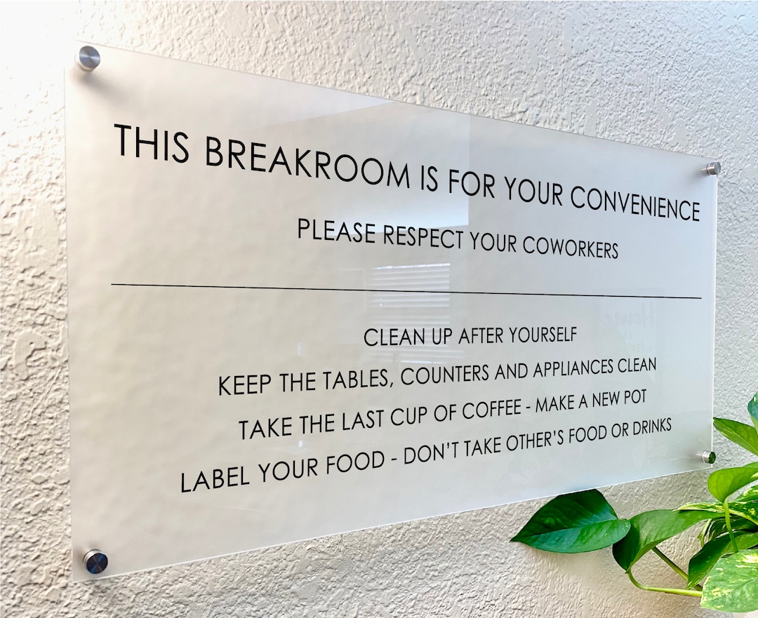 Custom Acrylic Business Sign Office Sign Transparent Sign Office Decor