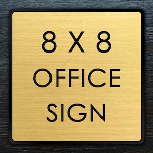 Personalized Office Sign, Company Name Sign – Gold Metallic Sign – Custom Office Wall or Door Sign – Executive Door Sign – Printed Room Sign