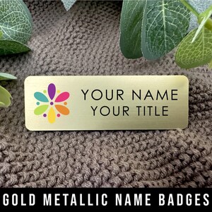 Personalized Name MAGNETIC EMPLOYEE TAGS for Work, Design Your Own Customized Company Logo or Title Name Office Plastic Badge Tags