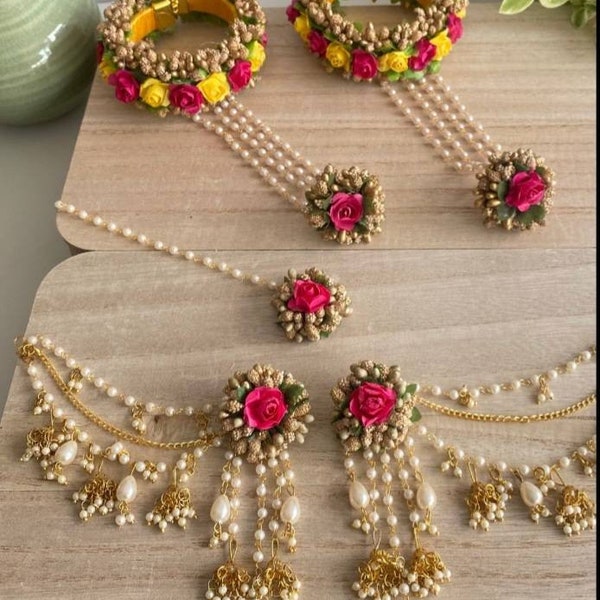Flower Jewelry Haldi Etsy