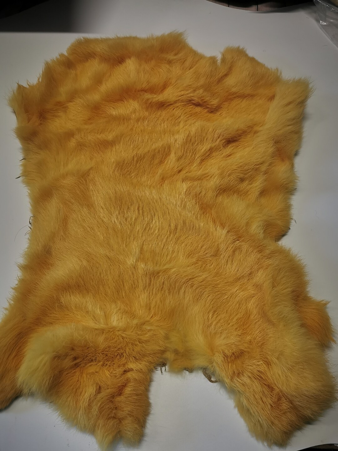 Gold Rabbit Fur Gold Naturally Dyed Fluffy Soft Rabbit Skins Luxurious Colorful Fur ...