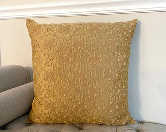 gold silk throw pillows