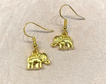 Earrings with elephants