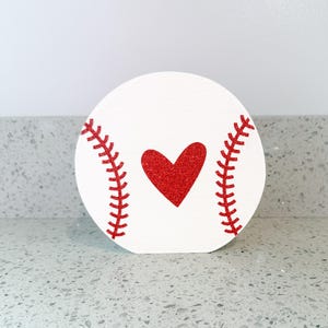 Baseball with Heart Cutout, Baseball Decor