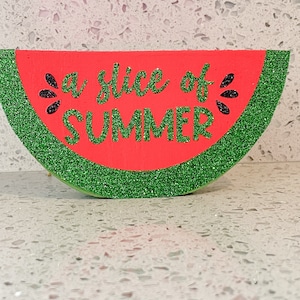 A Slice of Summer Watermelon Slice Cutout, Tiered Tray Decor, Summer Tiered Tray, Summer Decor