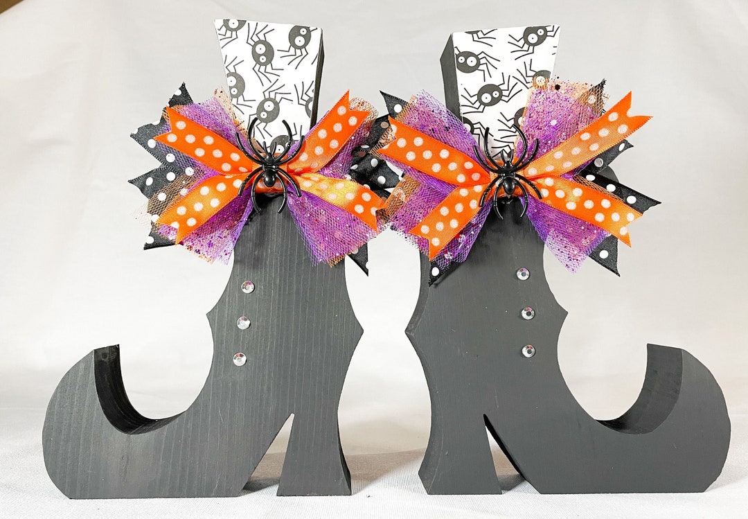 Halloween Witch Boots Cutouts Halloween Decor Halloween Etsy