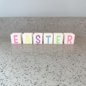 Mini Easter Blocks, Easter Decor, Spring Decor
