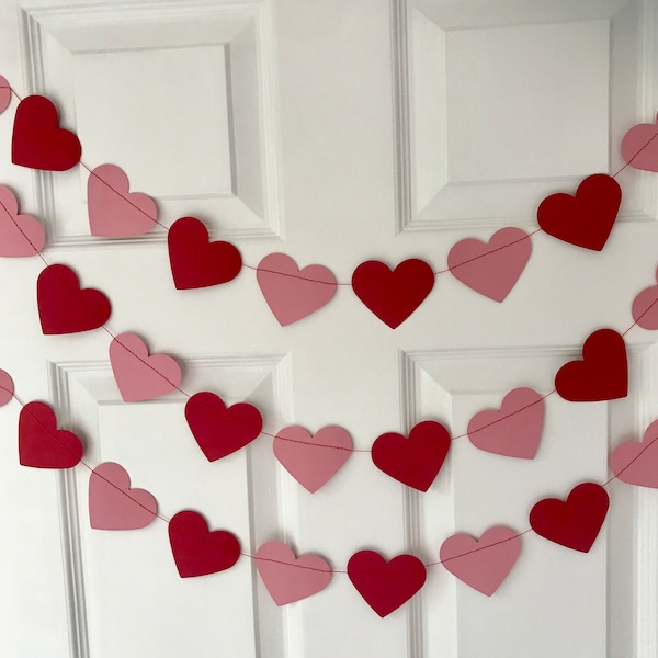 Heart Garland/Banner/Decoration/Valentines/Weddings/Anniversaries