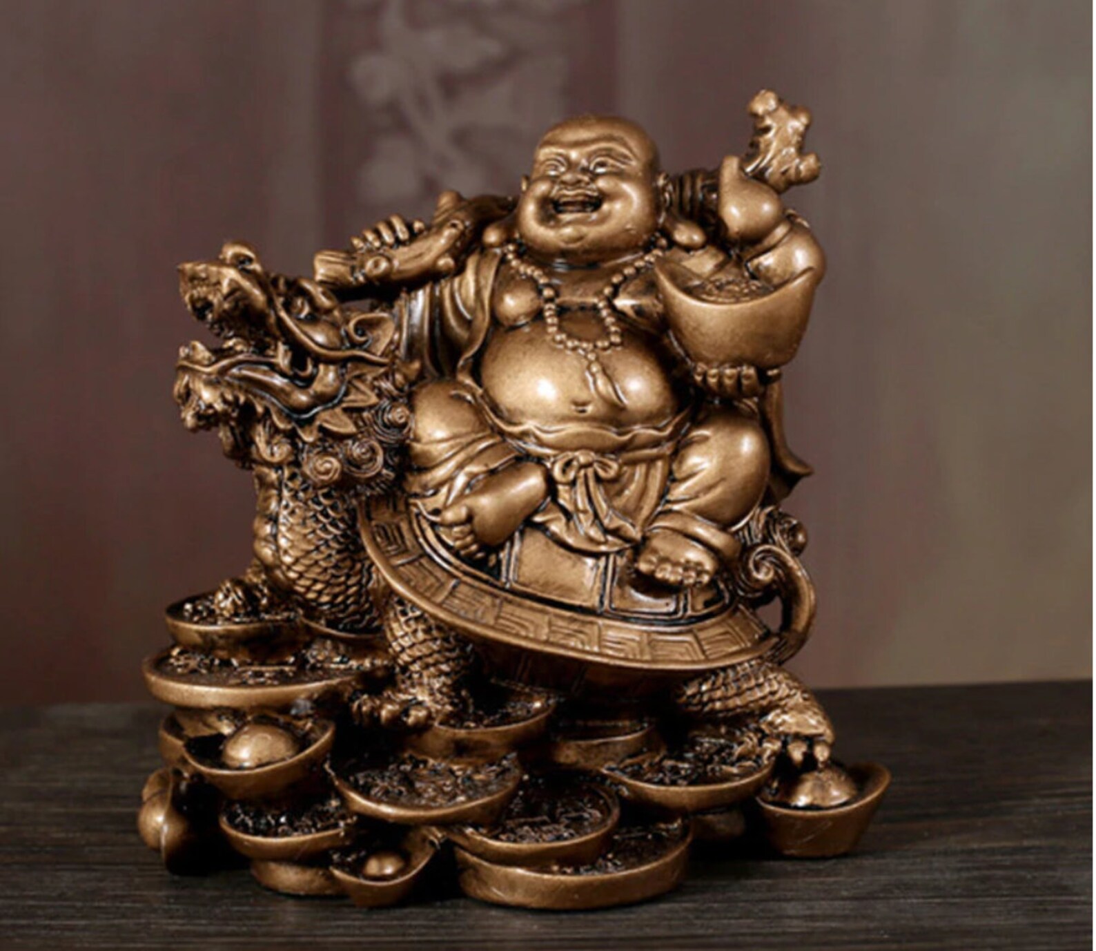 Laughing Buddha Statue Money Maitreya Buddha Sculpture Etsy