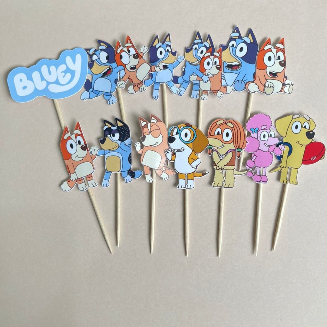 Bluey Inspired Cupcake Toppers Cupcake Topper Bluey Etsy