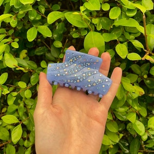 The Marley in Deep Blue 90s Diamanté Hair Claw Clip