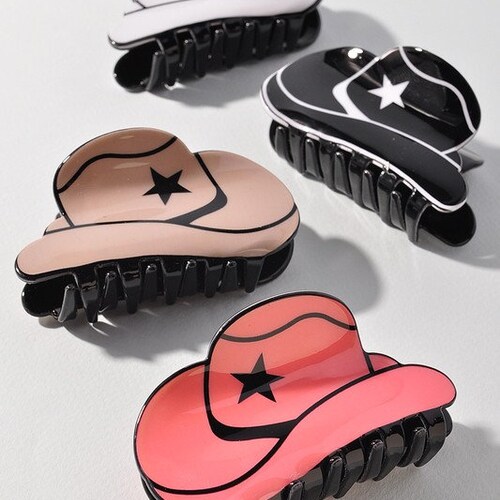 Cowgirl Cowboy Boot Hair Claw Hair Clips Western These Hair Etsy