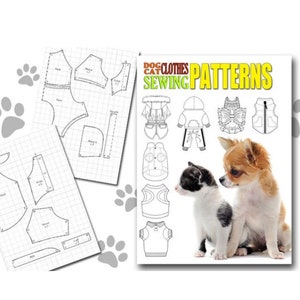 55 Dog and Cat Clothes Sewing Patterns - Create Individual Pattern for Your Pet - Shirt, Dress, Coat, Polo, Jacket, Overall Sewing Patterns