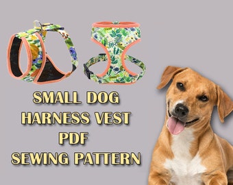 Dog Harness Vest Sewing Pattern for XS S M L XL and XXL - Etsy