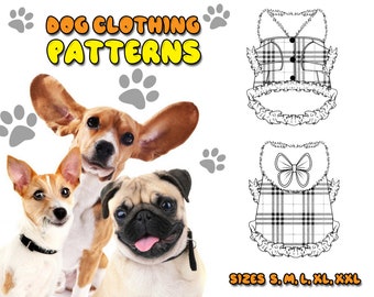 Dog Raincoat Pattern for S M L XL XXL Sizes Printable | Etsy