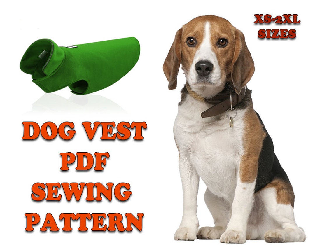 Dog Vest Pdf Sewing Pattern for XS XXL Sizes Printable PDF Pattern A4 Dog Vest Pdf Sewing Pattern for XS XXL Sizes Printable PDF Pattern A4