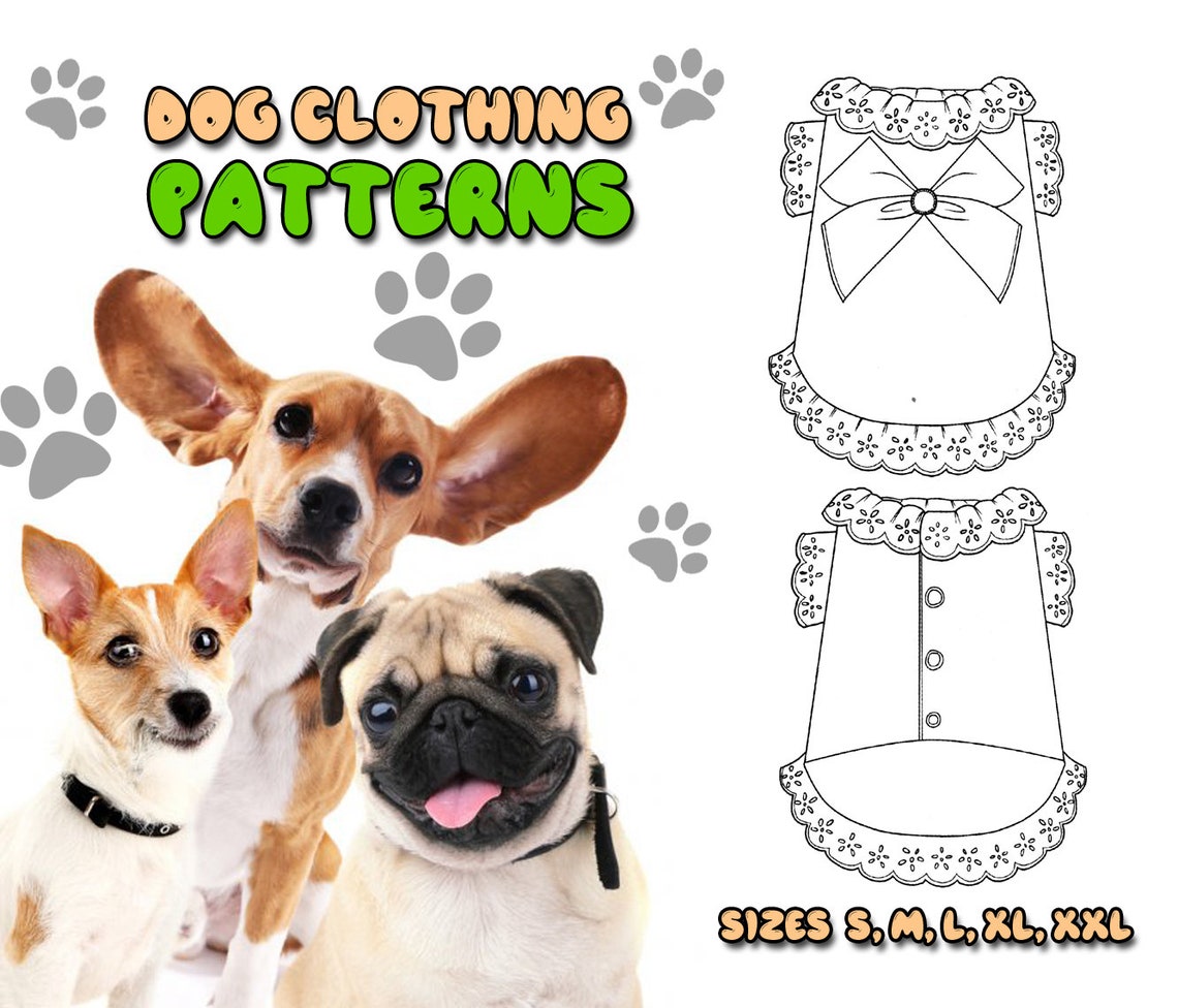 Dog Dress Pattern for S M L XL - Il 1140xN.2959018901 3xk4 