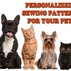 Personalized Sewing Pattern for Your Pet  - Printable PDF Pattern A4 - Printable Dog Clothes Sewing Pattern - Cat Clothes Sewing Pattern