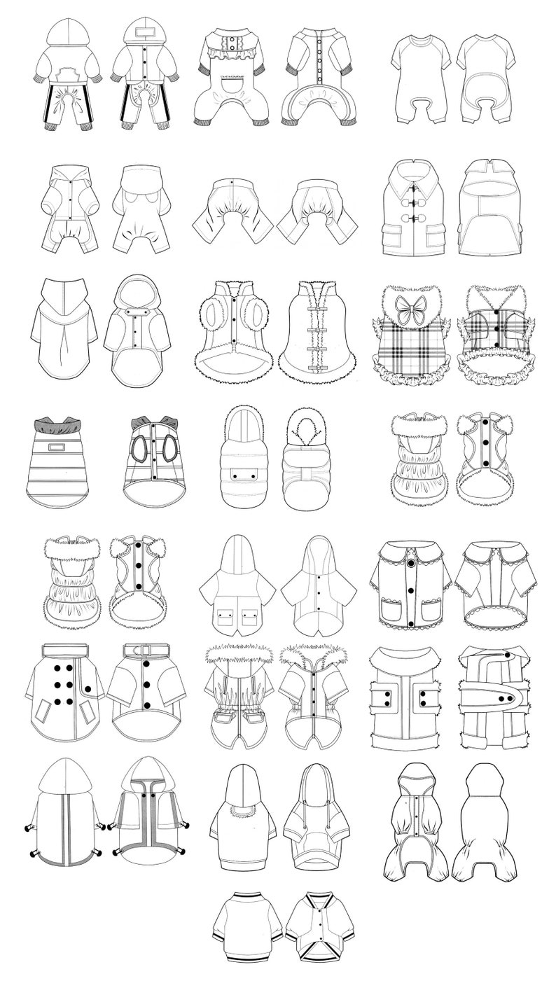 44 Dog Clothes Patterns for All Sizes Create Individual Etsy