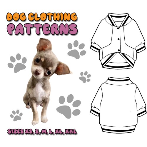 Dog Jacket Pattern for XS S M L XL and XXL Sizes Small - Etsy