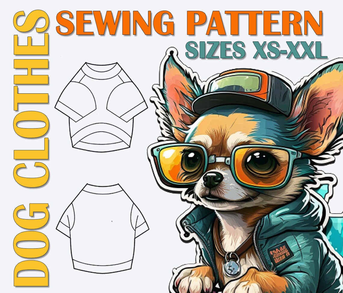 Dog Shirt Pattern for XS S M L XL and XXL Sizes Small Etsy