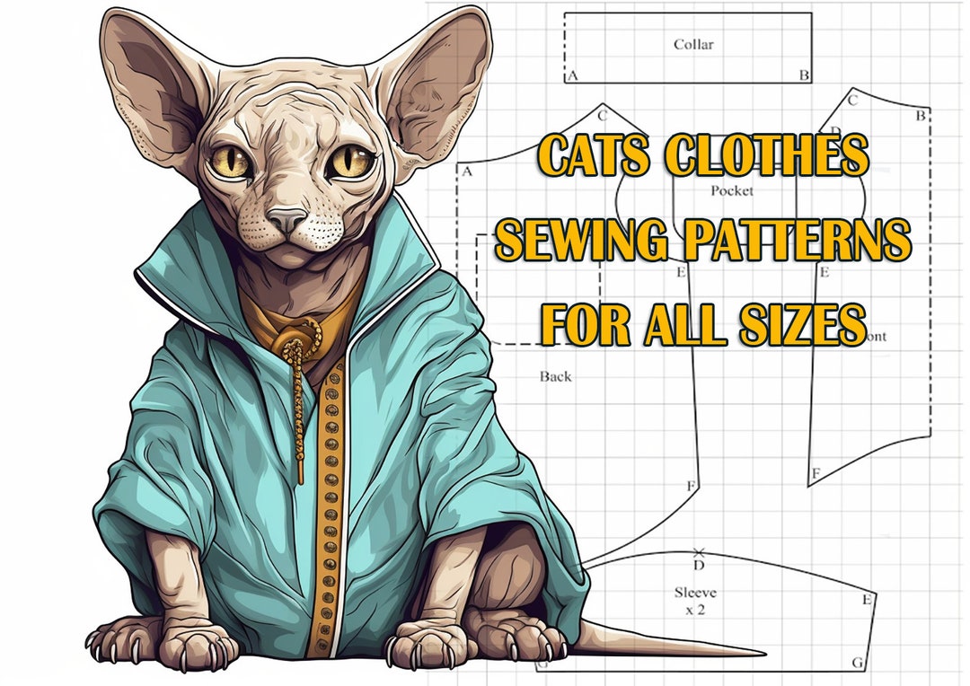 44 Sphynx Cat Clothes Patterns for All Sizes Customizable Etsy
