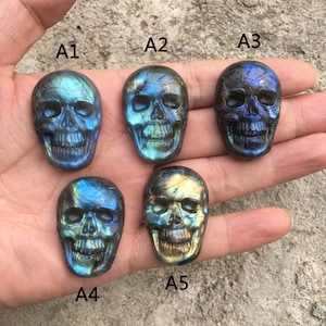 36x24mm Natural Labradorite Carved Skull Cabochon wire wrapped skull crystal skull pendant diy Jewelry Making, wire wrap Pendant