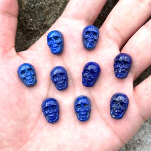10x15mm Natural Lapis Lazuli Carving Skull Cabochon, crystal skull, Jewelry Making skull pendant, skull ring Wire Wrap Pendant