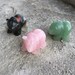 1.5-1.6 inches rose quartz bear blood stone bear hand carved green aventurine bear figurine carvings home decor ornaments 