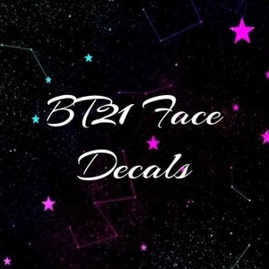 BT21 Character Face Decals Unofficial