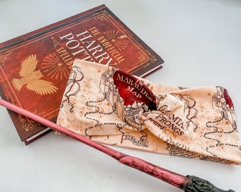 Harry Potter Marauder's Map Haarband | Breites Stirnband | Auf Bestellung | Custom Fit | Heiligtümer des Todes