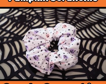 Halloween Haargummis | Kürbis Scrunchie | Gruseliger Haarschmuck | Halloween Haargummis | Pastell Kürbisse | Halloween-Geschenk