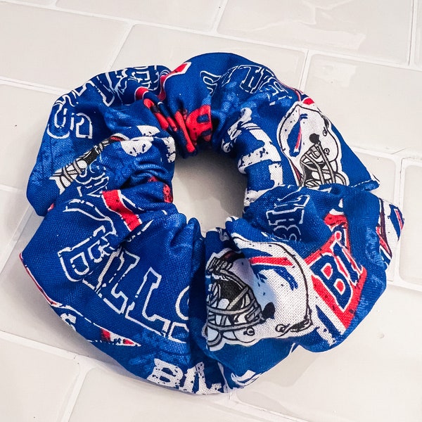 Buffalo Bills Scrunchie | Bills Mafia | Cotton Scrunchie | Football | Football Scrunchie | NFL Scrunchies