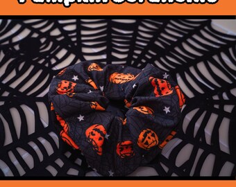 Halloween Haargummis | Kürbis Scrunchie | Gruseliger Haarschmuck | Halloween-Haarbänder