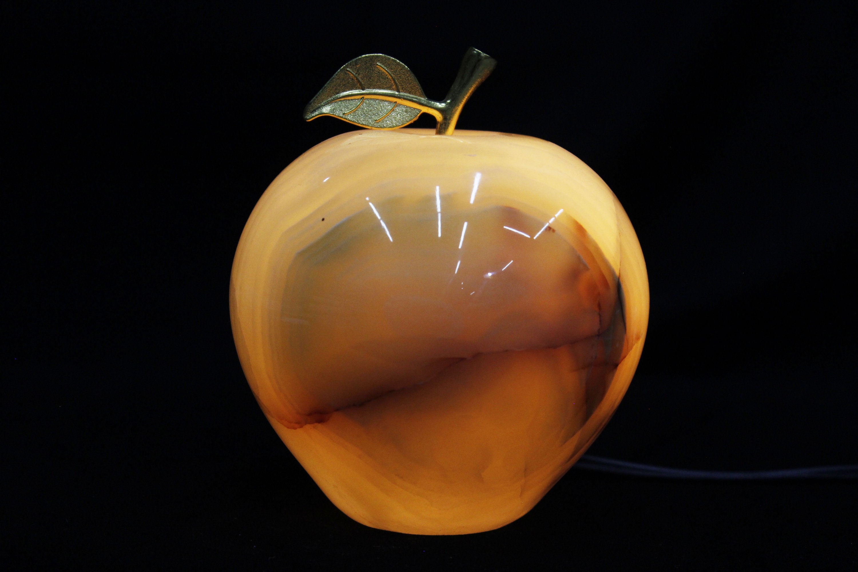 Apple Stone Onyx Lamp for Home Natural Stone Home Décor - Etsy