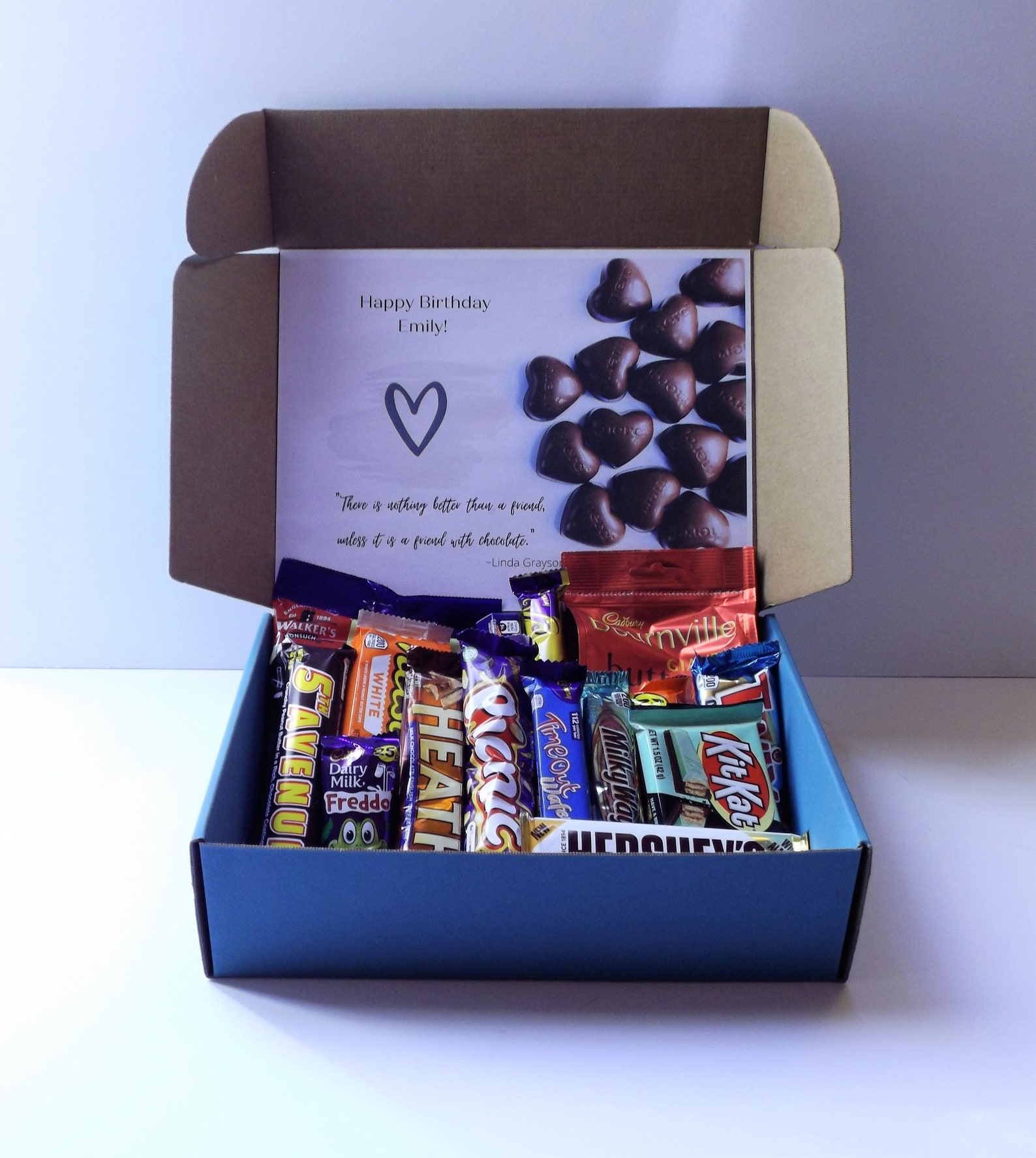 Personalized Chocolate Celebration Box Birthday Gift Friend Etsy