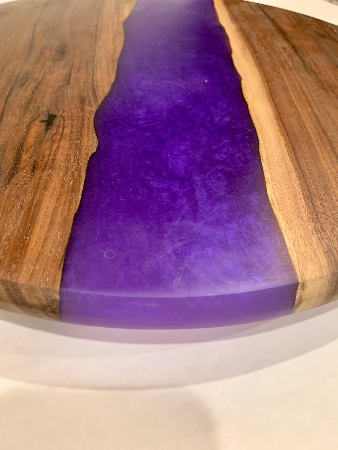 Wood and epoxy lazy susan Etsy