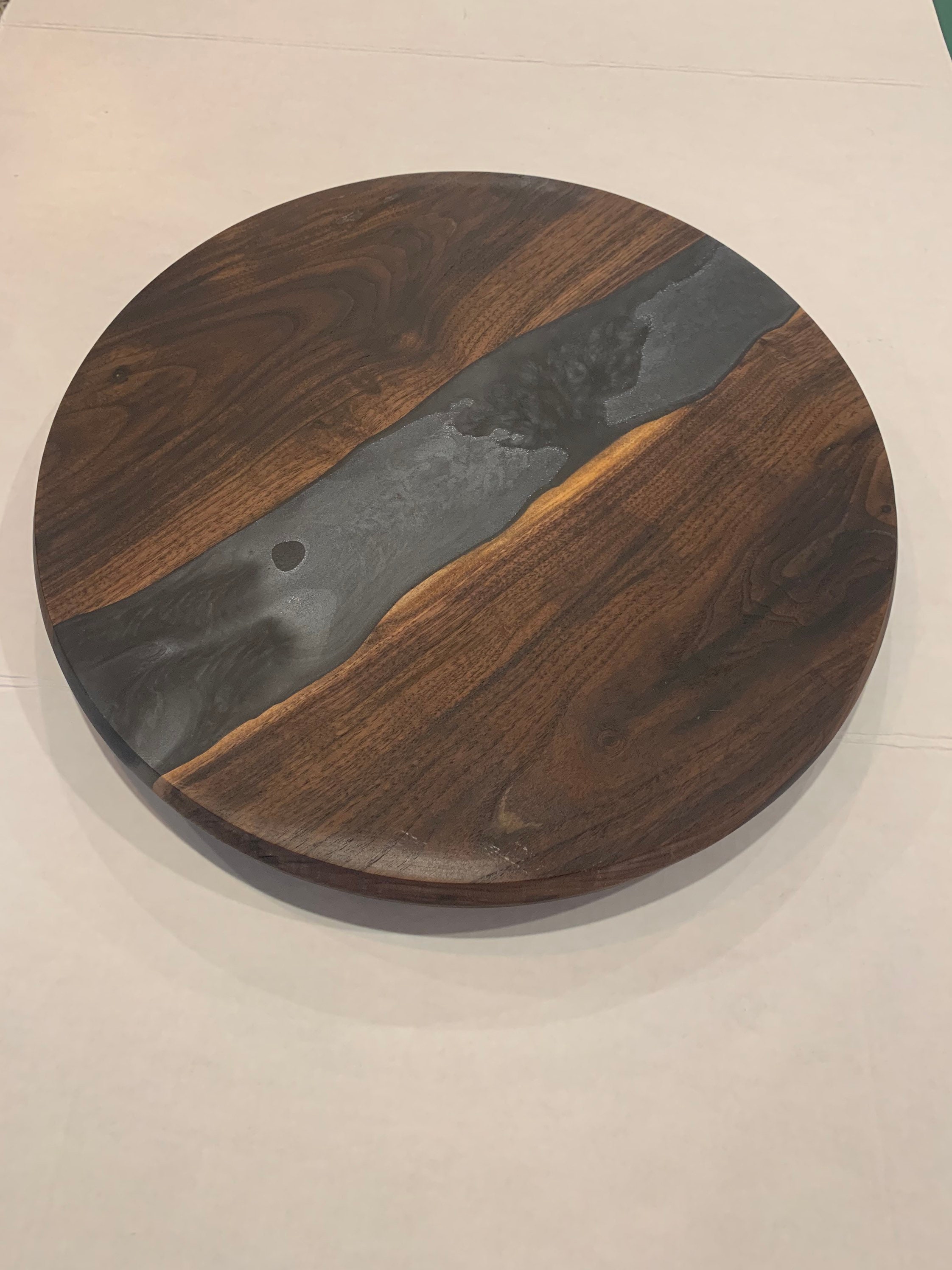Wood and epoxy lazy susan Etsy