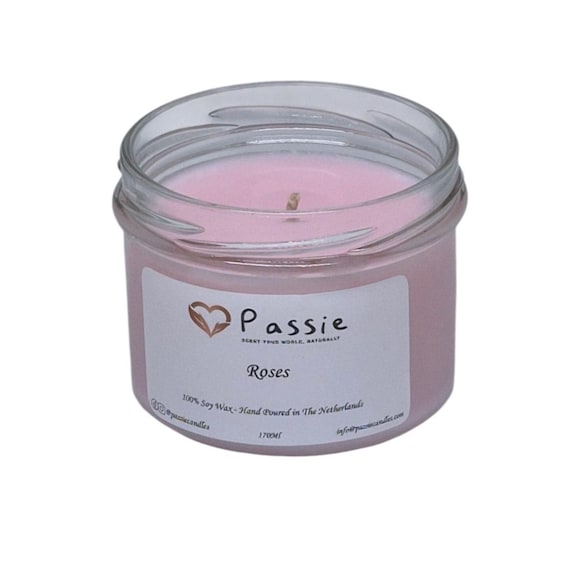 Rose Water handmade scented soy candle