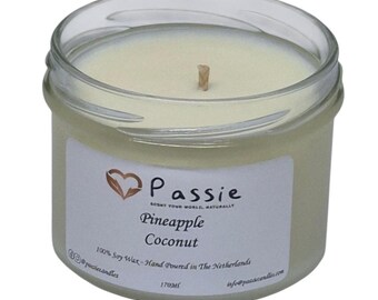 Pineapple & Coconut scented Soy Candle