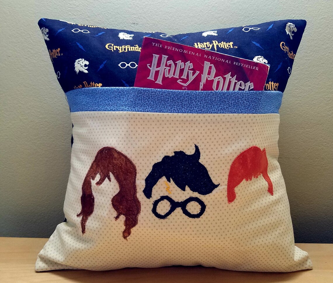 Harry Potter Pillow Pocket Pillow Book Pillow Harry Potter Etsy