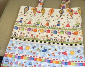 toys, nappies, laundry Reversible bag for child room