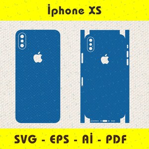 iPhone Xs Vollwickelvorlage SVG, EPS, Aİ, Pdf, Silhouette, Cricut Vektorschnittdatei