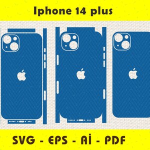 iPhone 14 plus full wrap skin template
